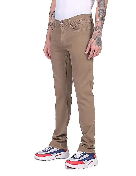 Tommy Hilfiger Men Brown Mid Rise Sage Slim Fit Jeans