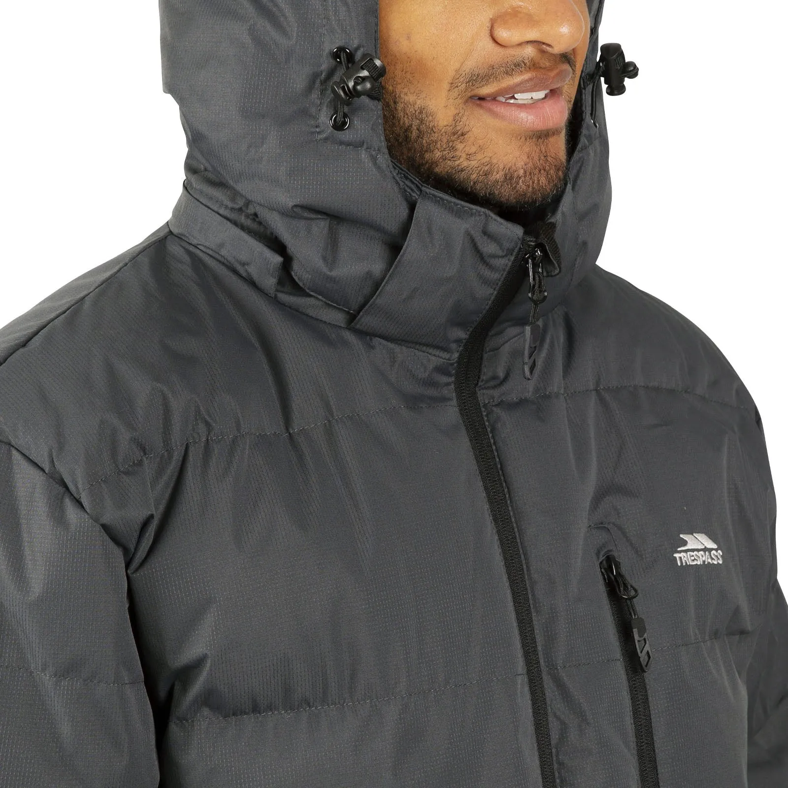 Trespass Mens Clip Hooded Padded Jacket