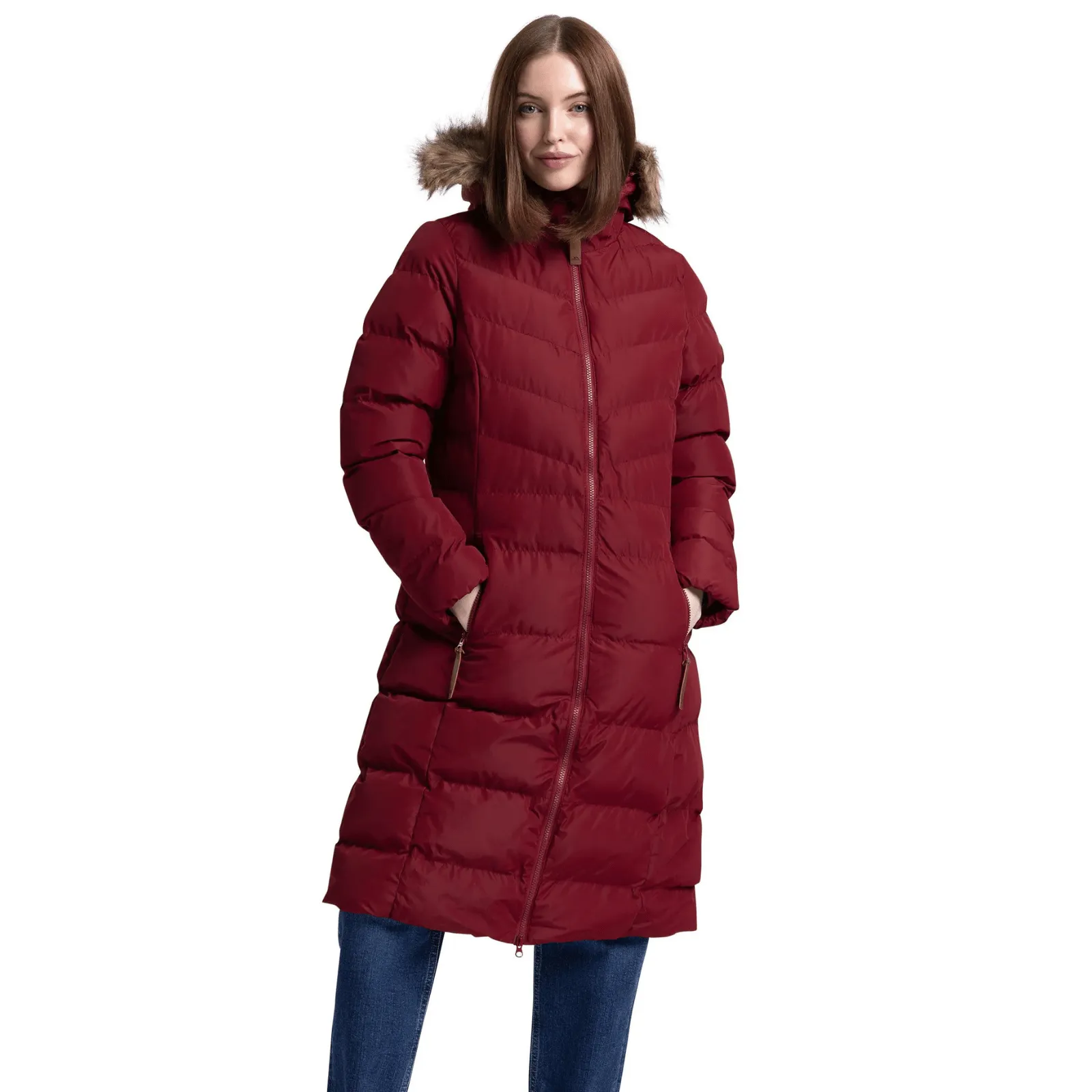 Trespass Womens Audrey Padded Waterproof Faux Fur Jacket