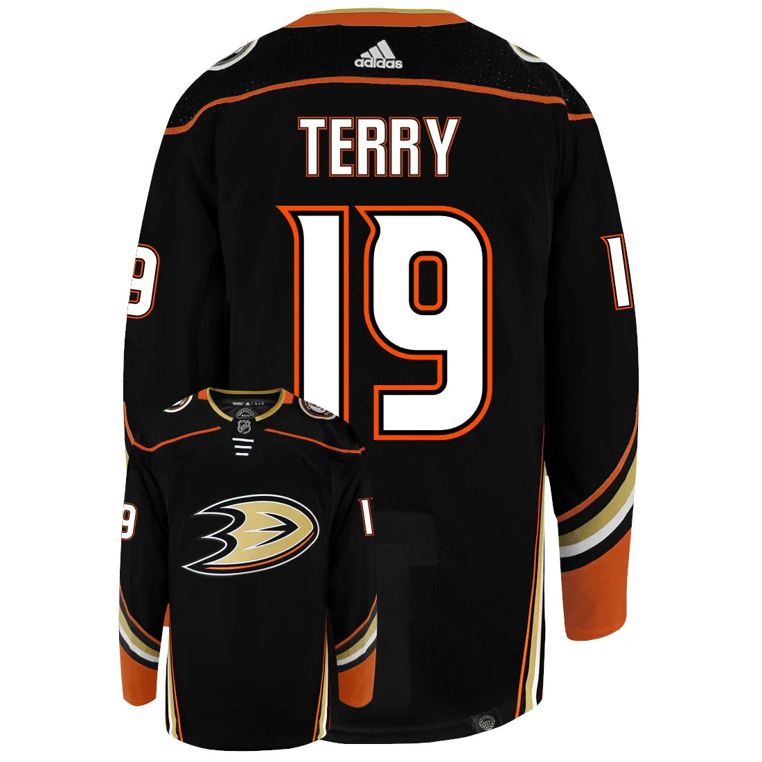 Troy Terry Anaheim Ducks Adidas Primegreen Authentic NHL Hockey Jersey     