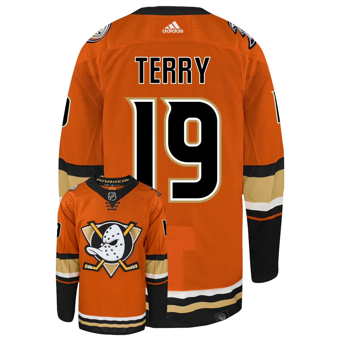 Troy Terry Anaheim Ducks Adidas Primegreen Authentic NHL Hockey Jersey     