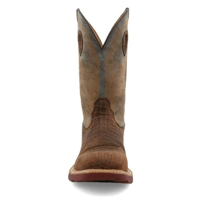 Twisted X Men's 12"" Western Work Boot Brown & Grey