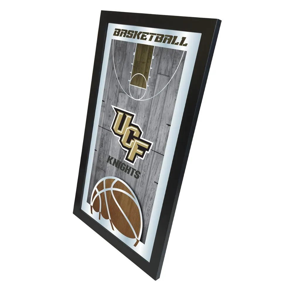 UCF Knights HBS Black Basketball Framed Hanging Glass Wall Mirror (26x15)