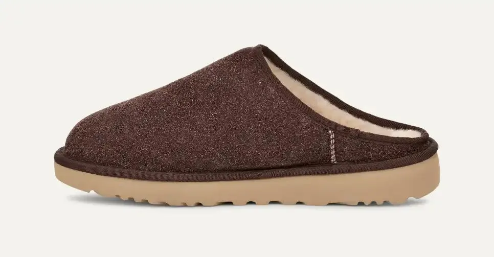 Ugg Classic Slip On Shaggy Suede Burnt Cedar Men's