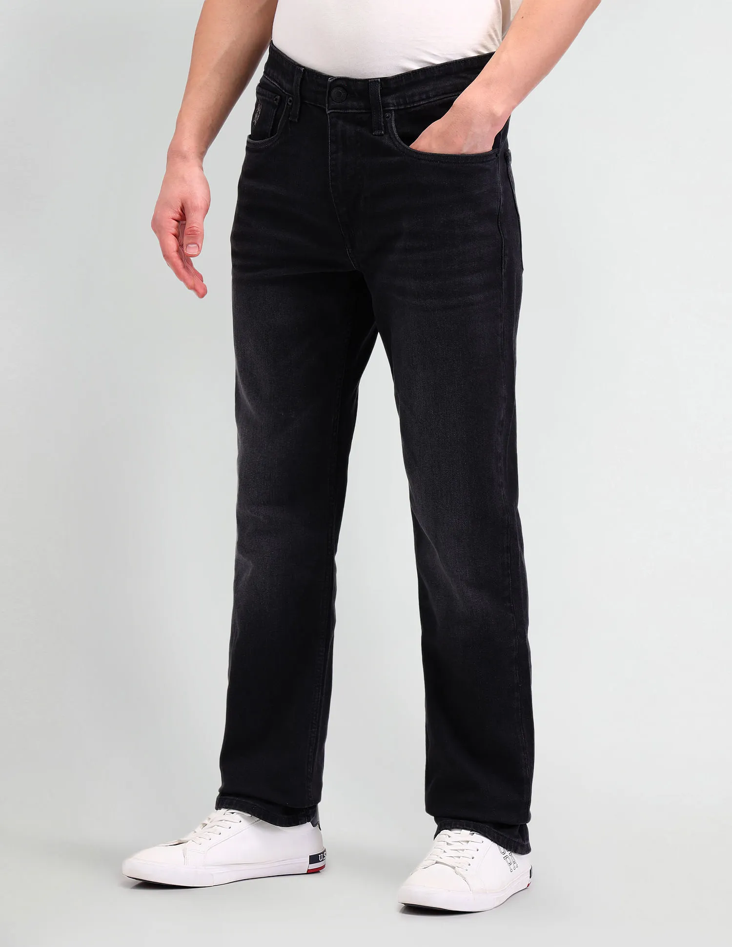 U.S. Polo Assn. Denim Co. Harold Slim Straight Fit Black Jeans