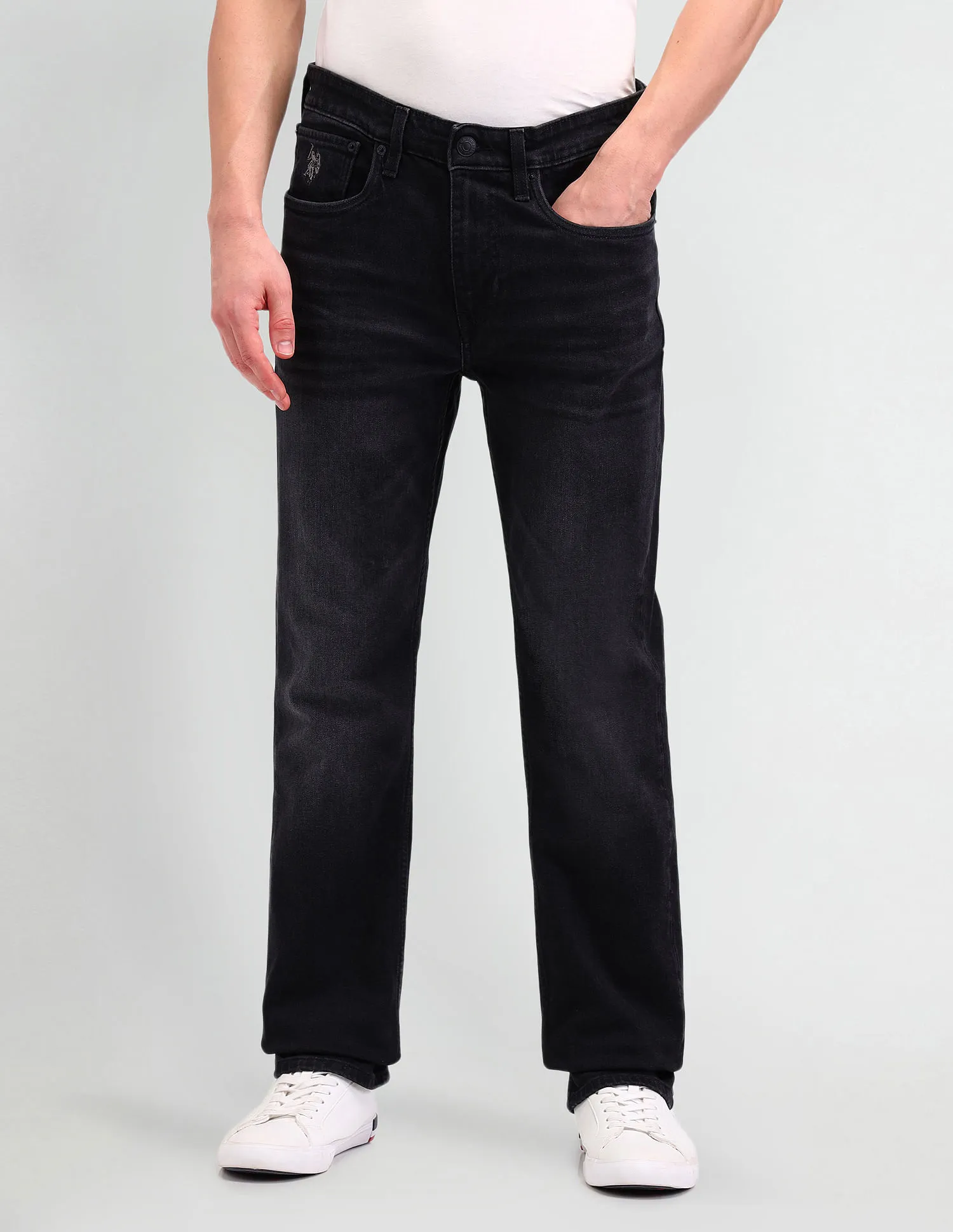 U.S. Polo Assn. Denim Co. Harold Slim Straight Fit Black Jeans