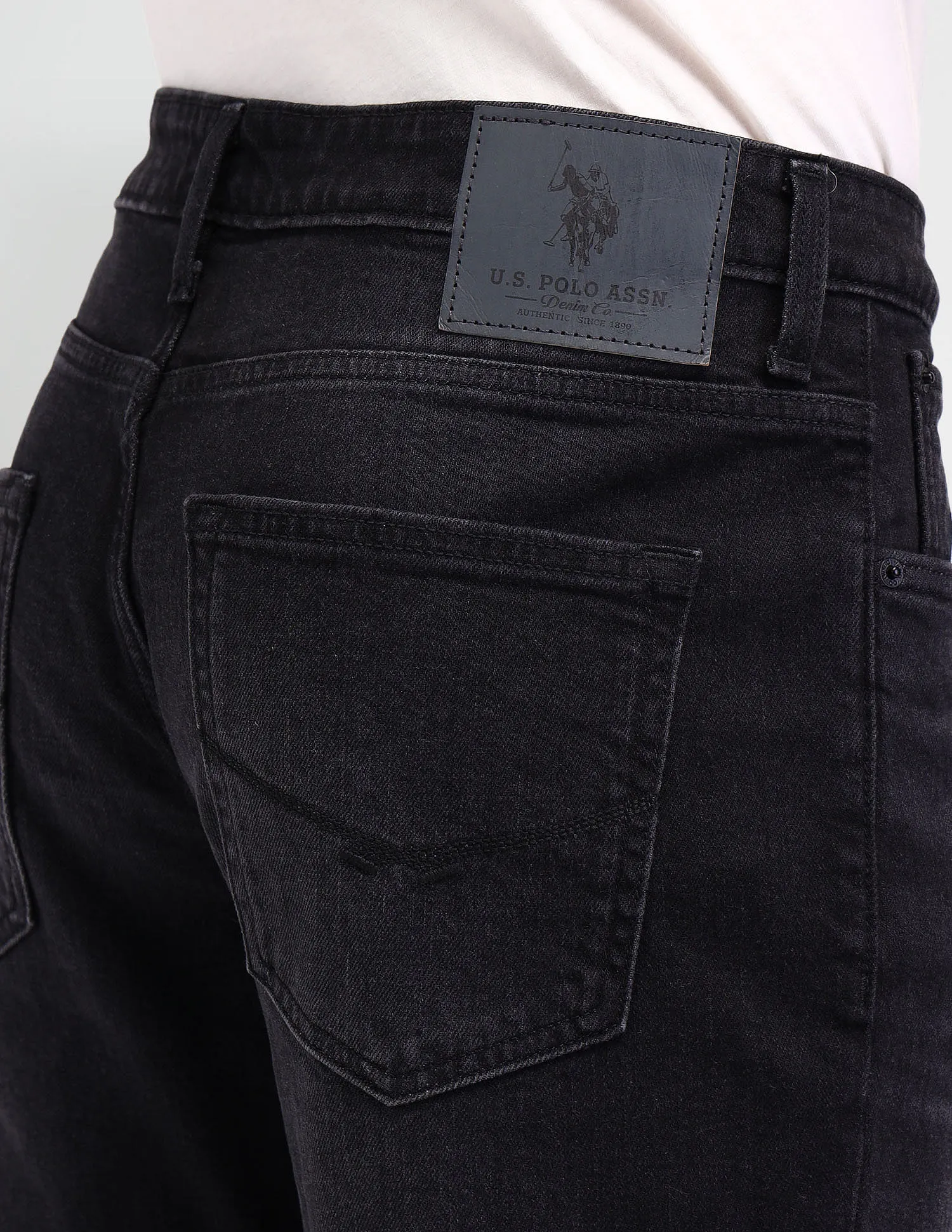 U.S. Polo Assn. Denim Co. Harold Slim Straight Fit Black Jeans