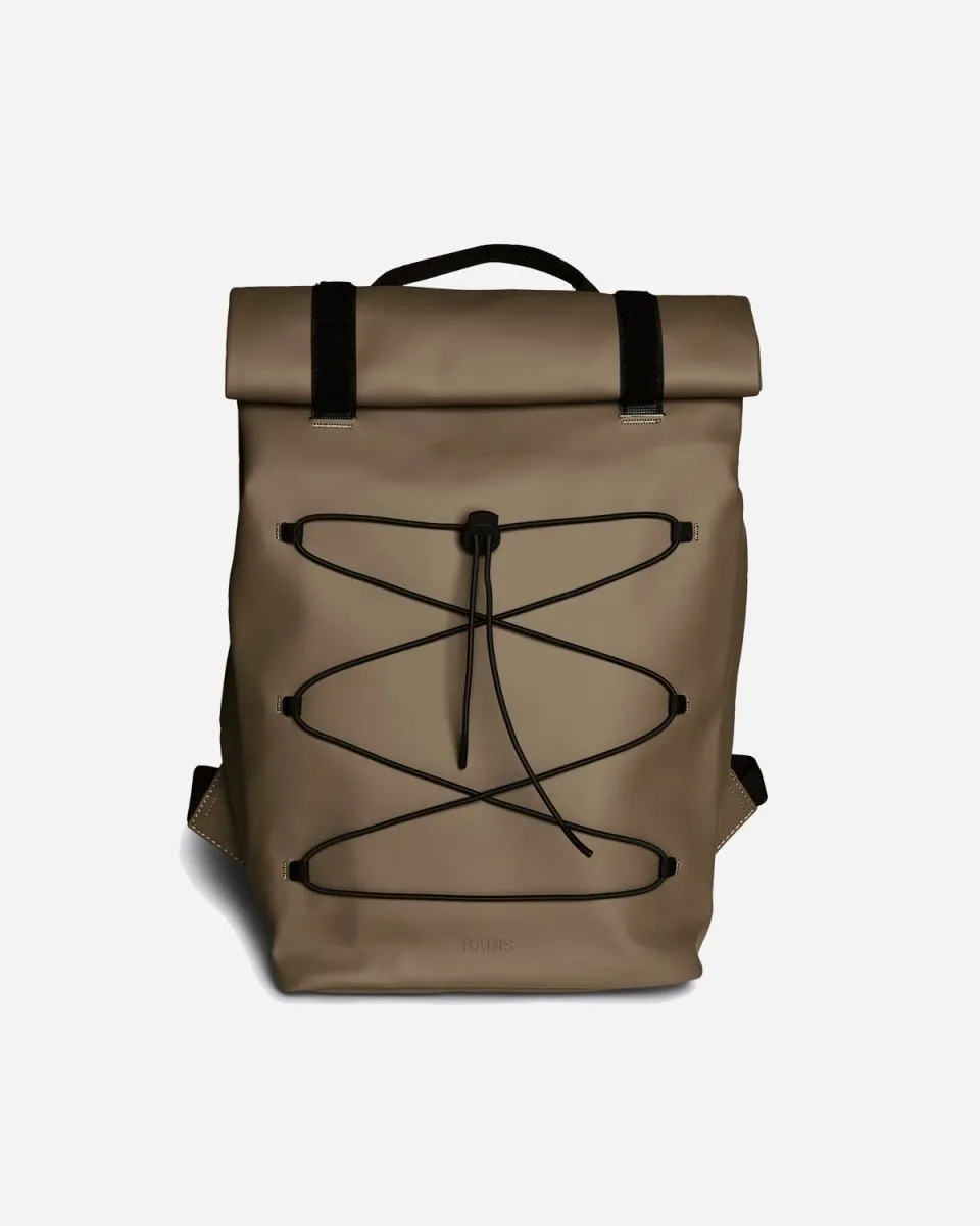 Velcro Rolltop Backpack - Wood