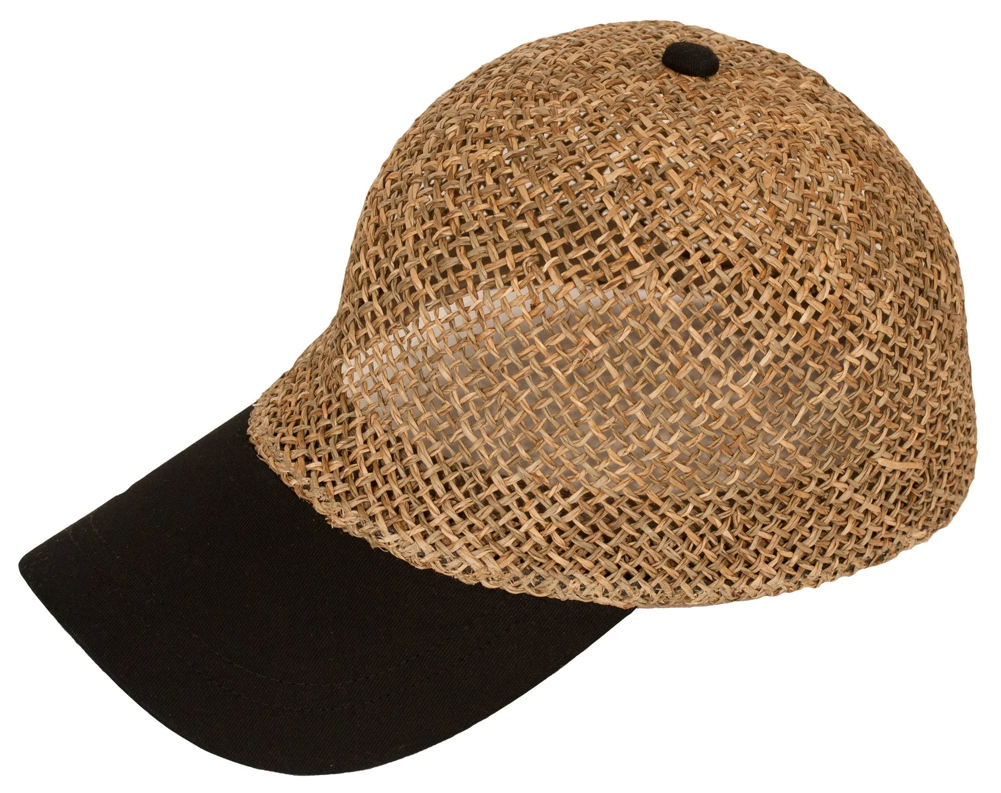 Vented Straw Baseball Cap