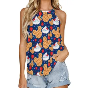 Waffles Women's Round-Neck Vest Tank Top