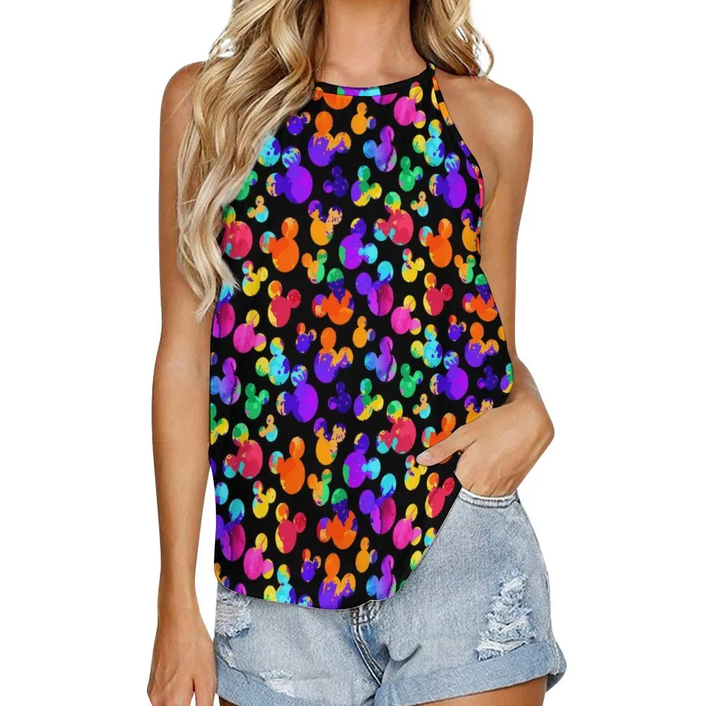 Watercolor Women's Round-Neck Vest Tank Top