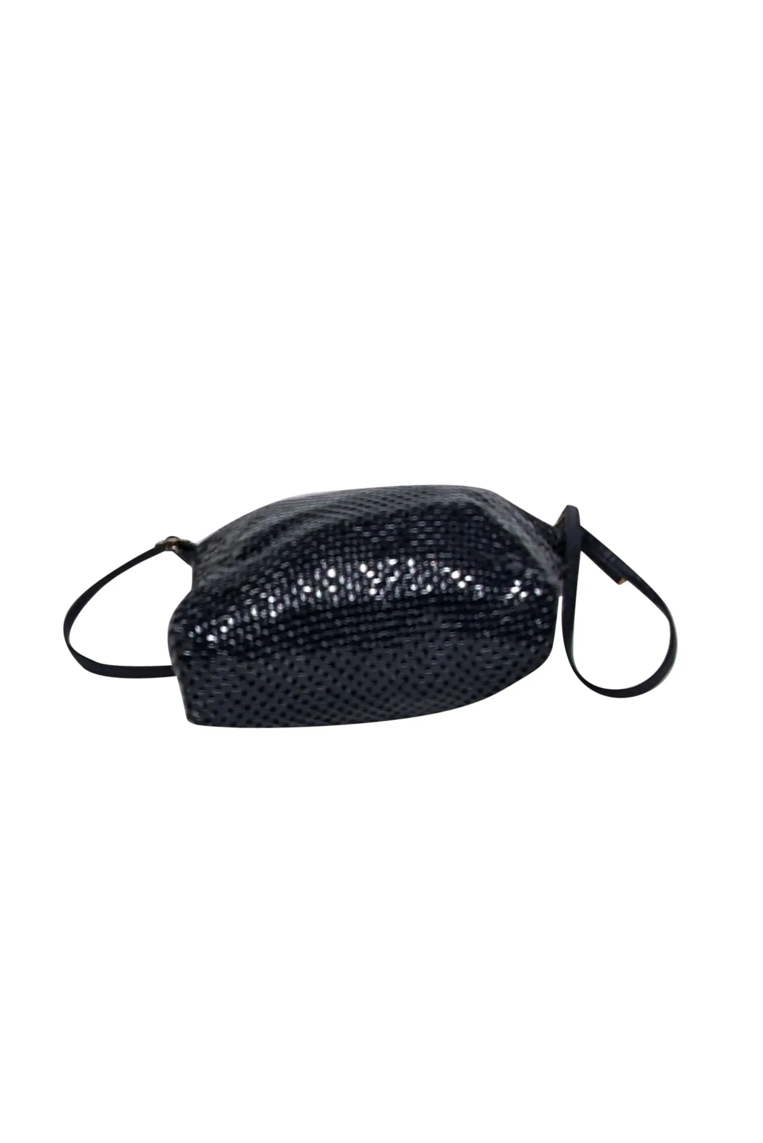 Whiting & Davis - Navy Metal Mesh Crossbody Bag