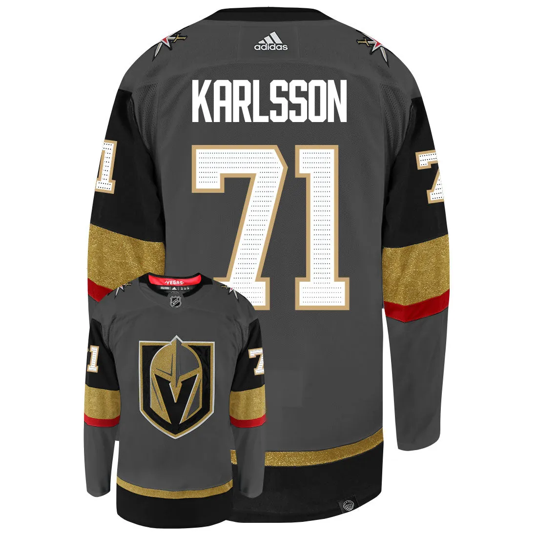 William Karlsson Vegas Golden Knights Adidas Primegreen Authentic NHL Hockey Jersey     