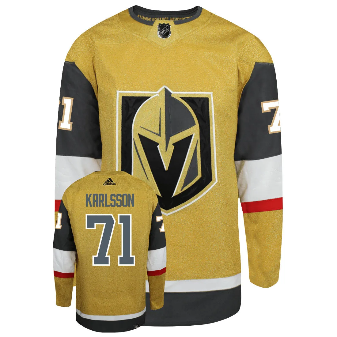 William Karlsson Vegas Golden Knights Adidas Primegreen Authentic NHL Hockey Jersey     