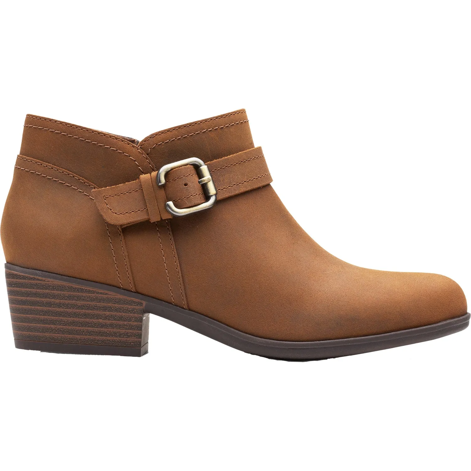 Women's Clarks Adreena Mid Dark Tan Leather