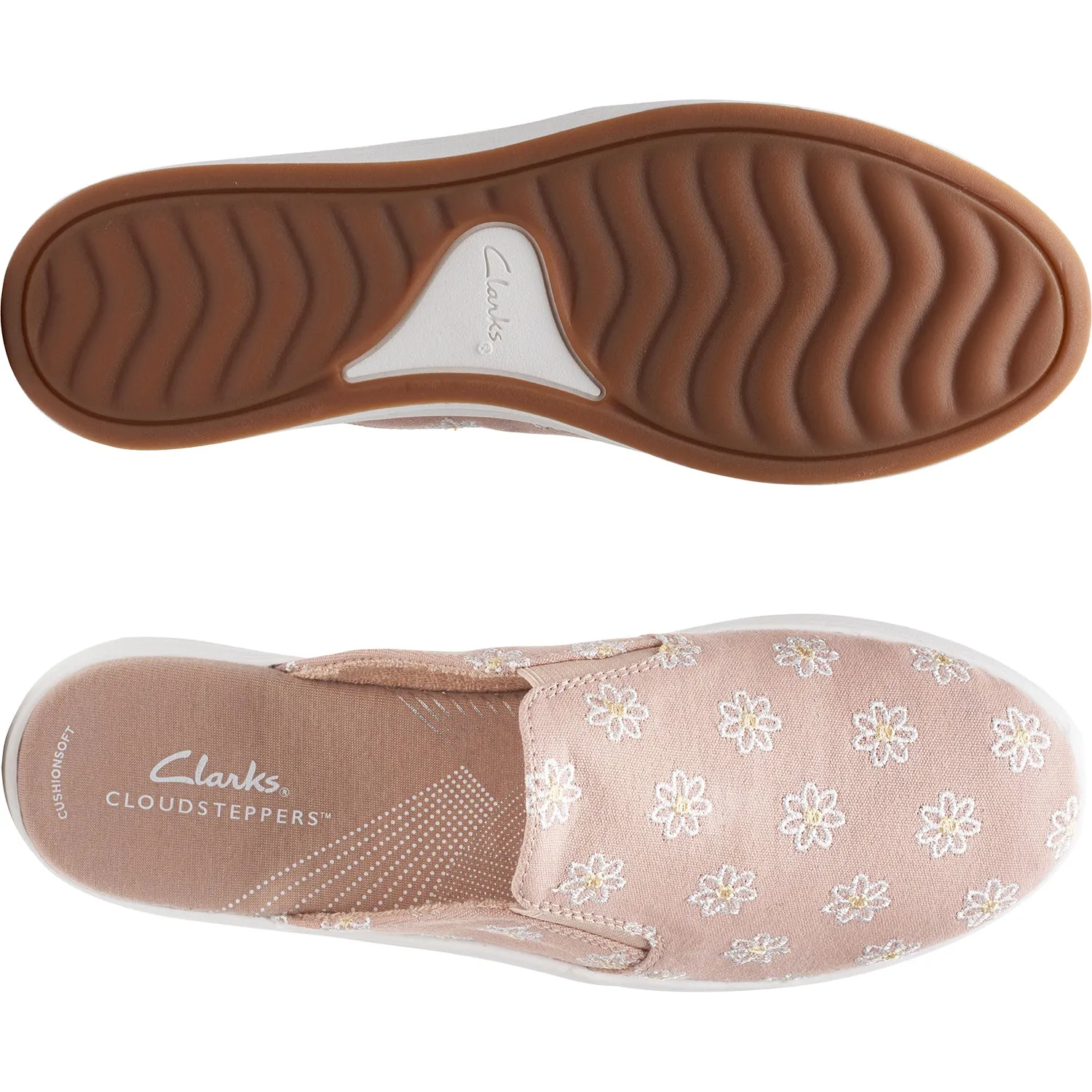 Women's Clarks Breeze Shore Taupe Floral Canvas