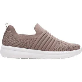 Women's Clarks Cloudsteppers Ezera Walk Dark Taupe Knit Fabric