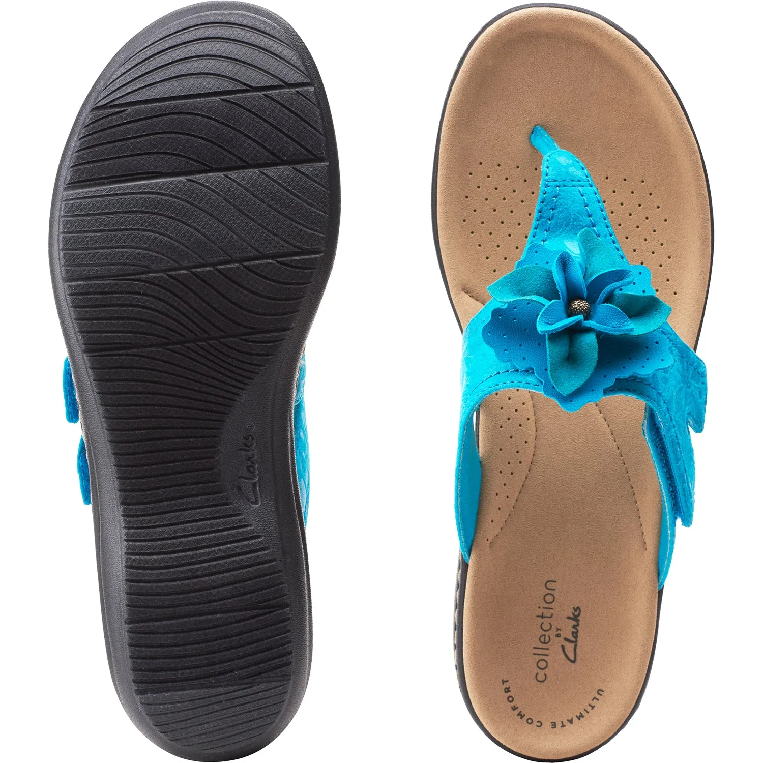 Women's Clarks Laurieann Gema Turquoise Leather/Synthetic