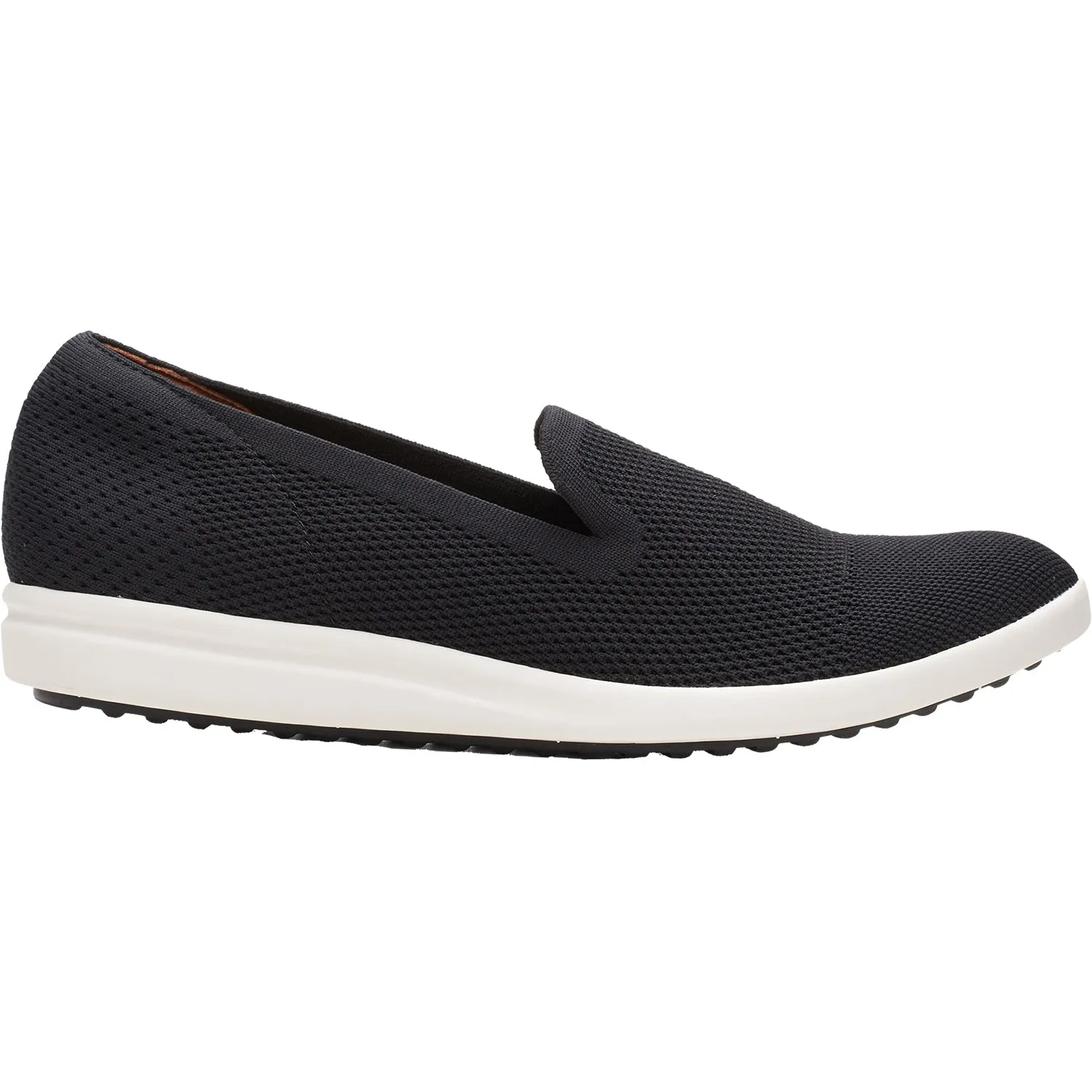 Women's Clarks Tamzen Slip Black Knit Fabric