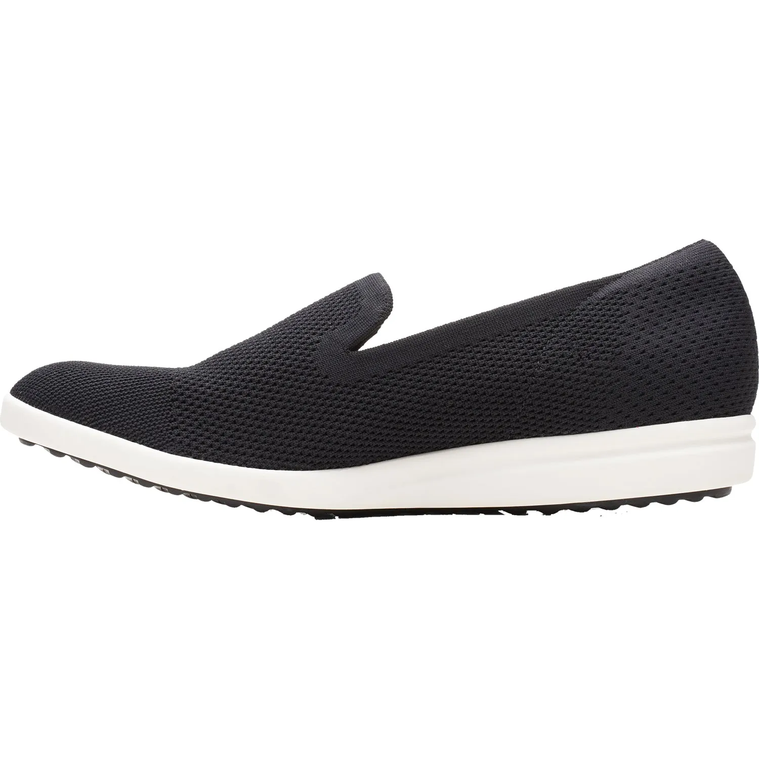 Women's Clarks Tamzen Slip Black Knit Fabric