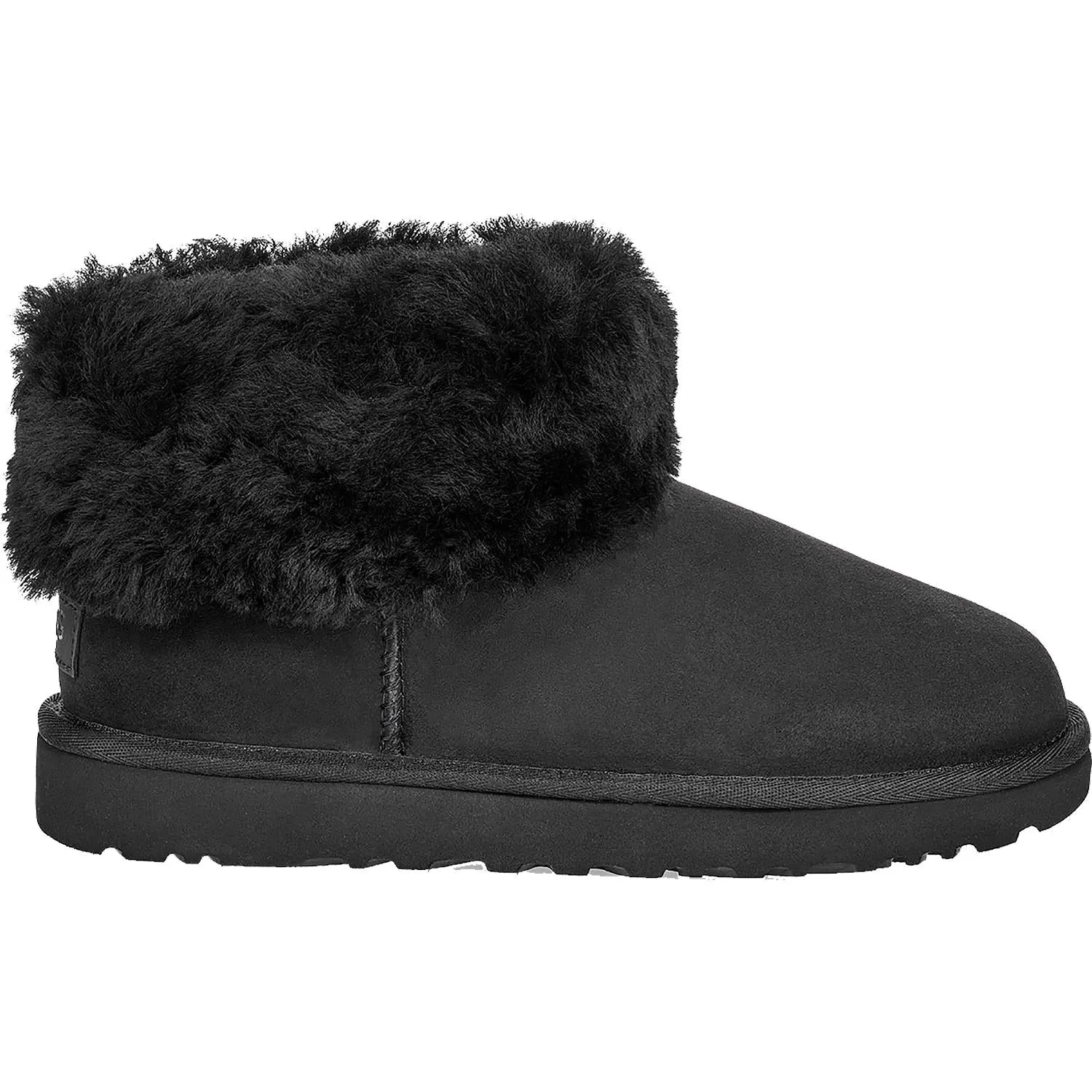 Women's UGG Classic Mini Fluff Black Sheepskin