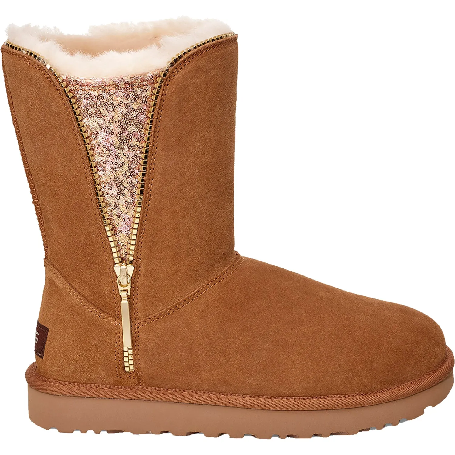 Women's UGG Classic Zip Chestnut Sheepskin