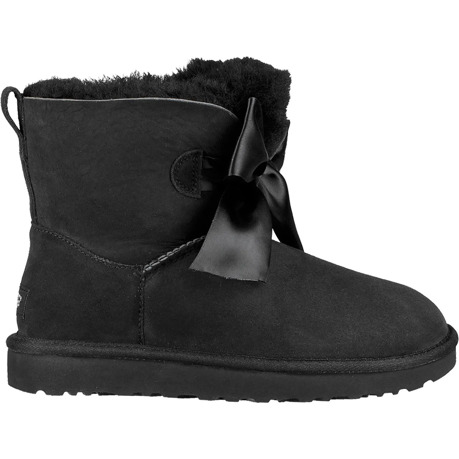 Women's UGG Gita Bow Mini Black Suede