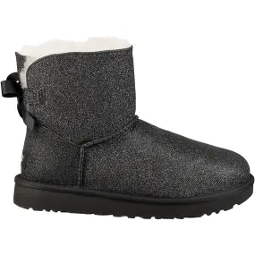 Women's UGG Mini Bailey Bow Sparkle Black Textile