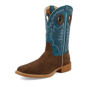 Work Twisted X Men's 12"" Tech X Boot Chocolate & Stormy Blue