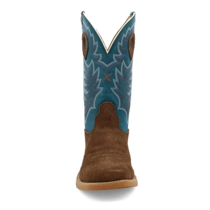 Work Twisted X Men's 12"" Tech X Boot Chocolate & Stormy Blue