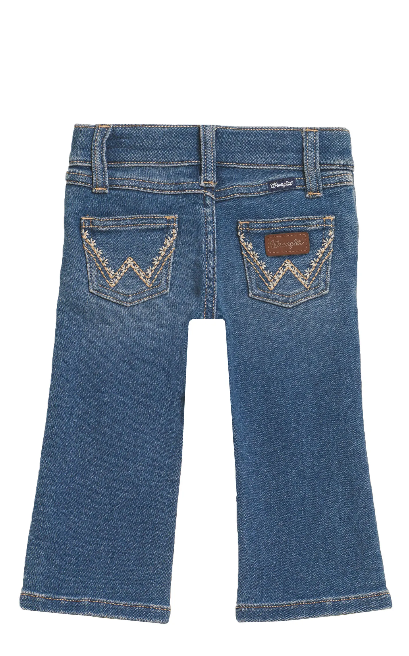 Wrangler Baby Girl's Light Wash Adjustable Waist Jeans