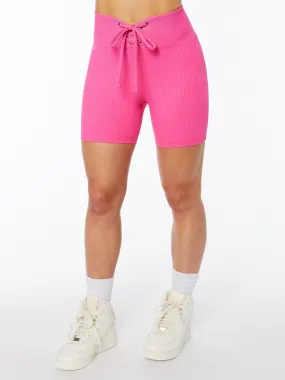 Year of Ours | Football Biker Short | Hot Pink