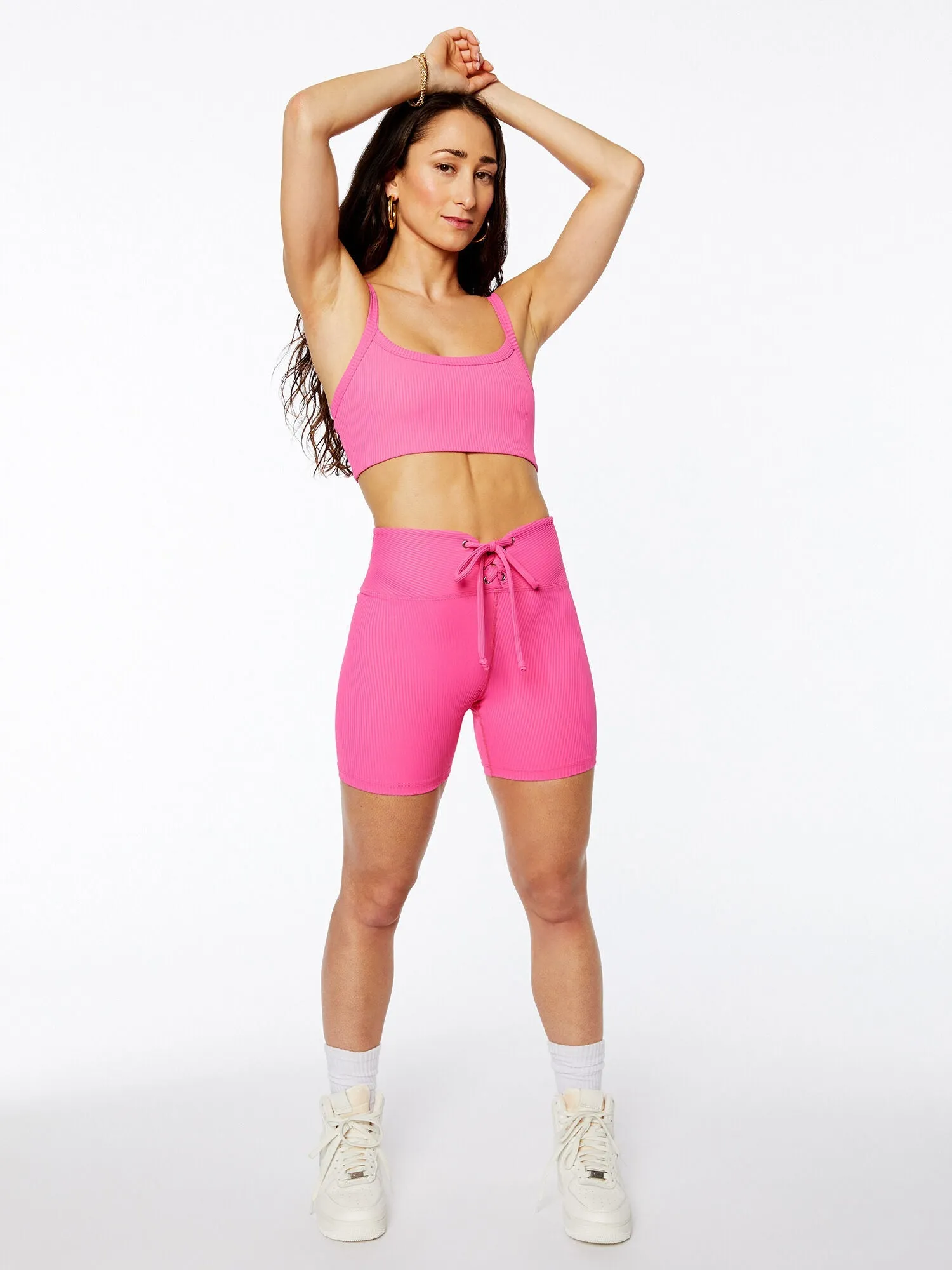 Year of Ours | Football Biker Short | Hot Pink