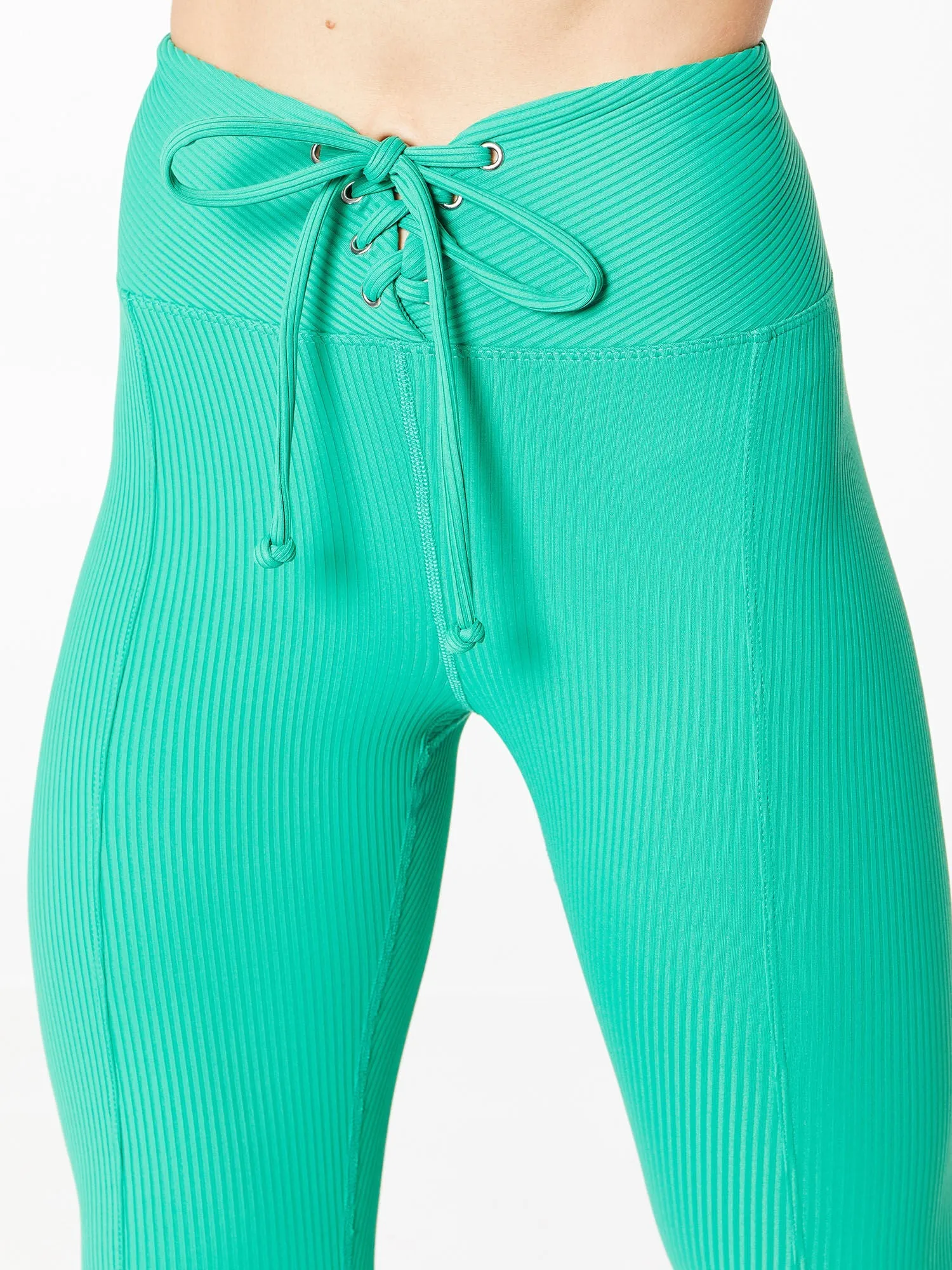 Year of Ours | Ribbed Football Legging | Aqua Green