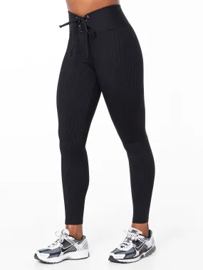 Year of Ours | Ribbed Football Legging | Black