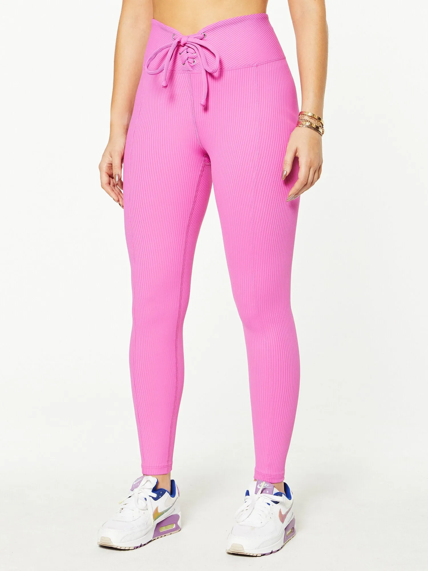 Year of Ours | Ribbed Football Legging | Hot Pink