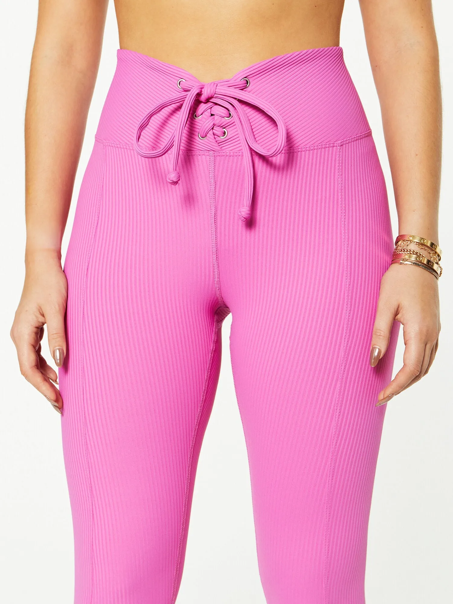 Year of Ours | Ribbed Football Legging | Hot Pink