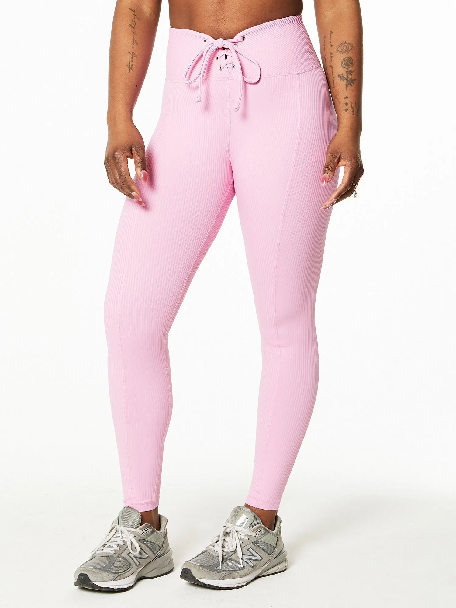 Year of Ours | Ribbed Football Legging | Light Pink