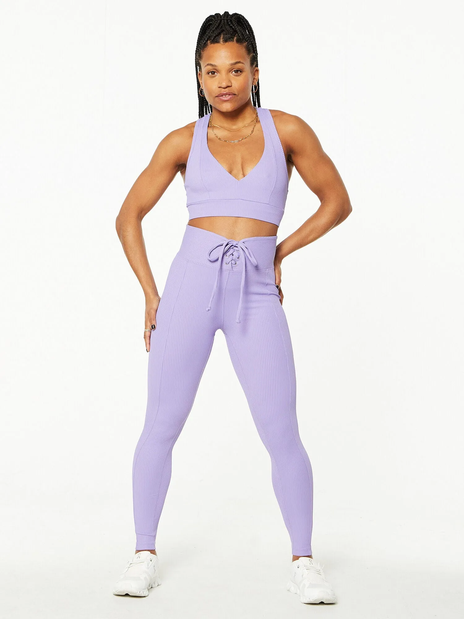 Year of Ours | Ribbed Football Legging | Purple