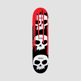 Zero 3 Skull Blood Skateboard Deck Black/White/Red - 8"