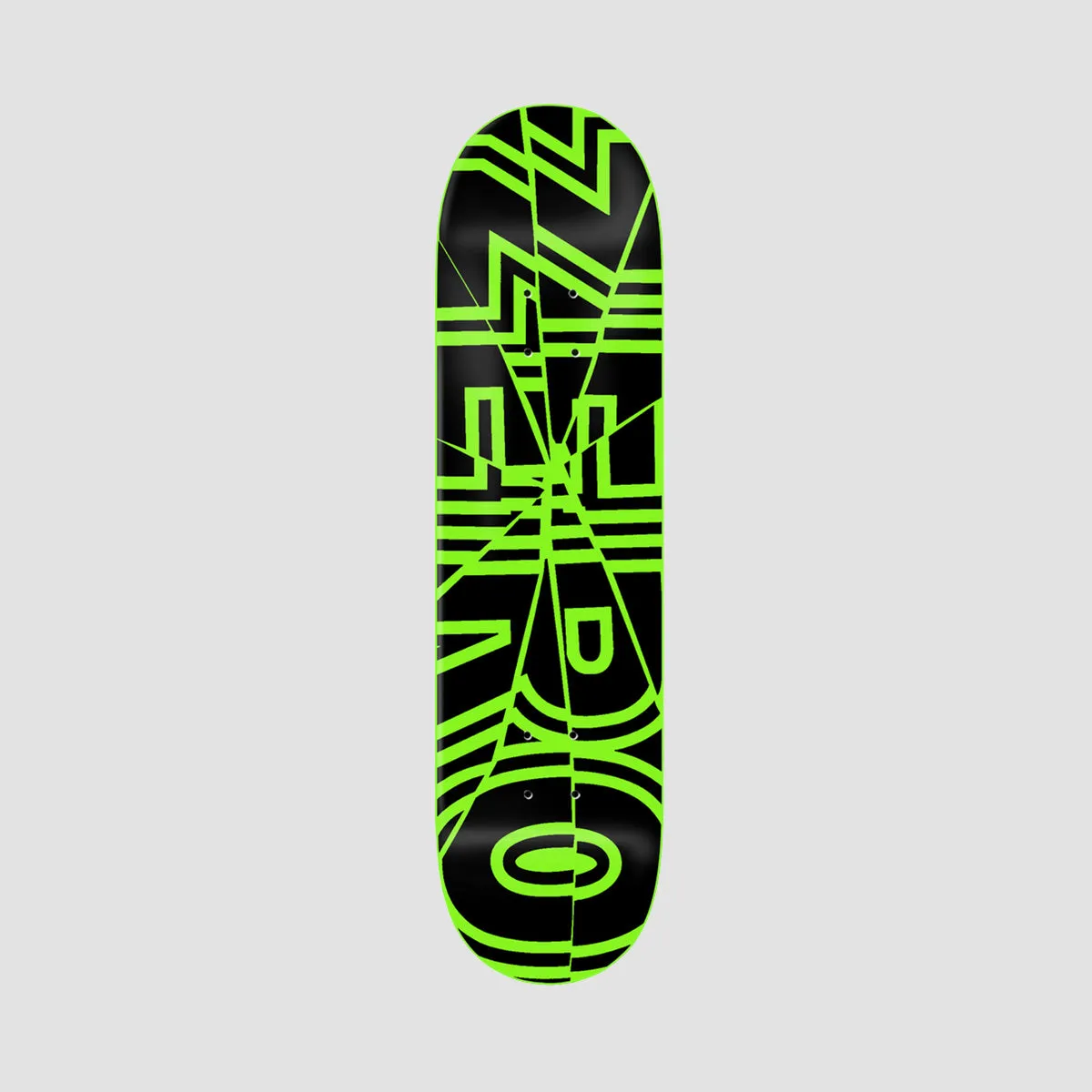 Zero Shattered Bold Skateboard Deck Dipped Neon Green - 8.5