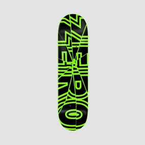 Zero Shattered Bold Skateboard Deck Dipped Neon Green - 8.5